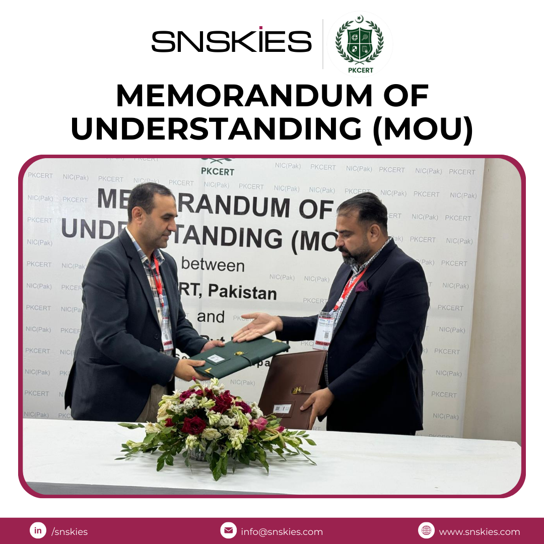 Memorandum of Understanding (MoU) between PKCERT Pakistan and Snskies