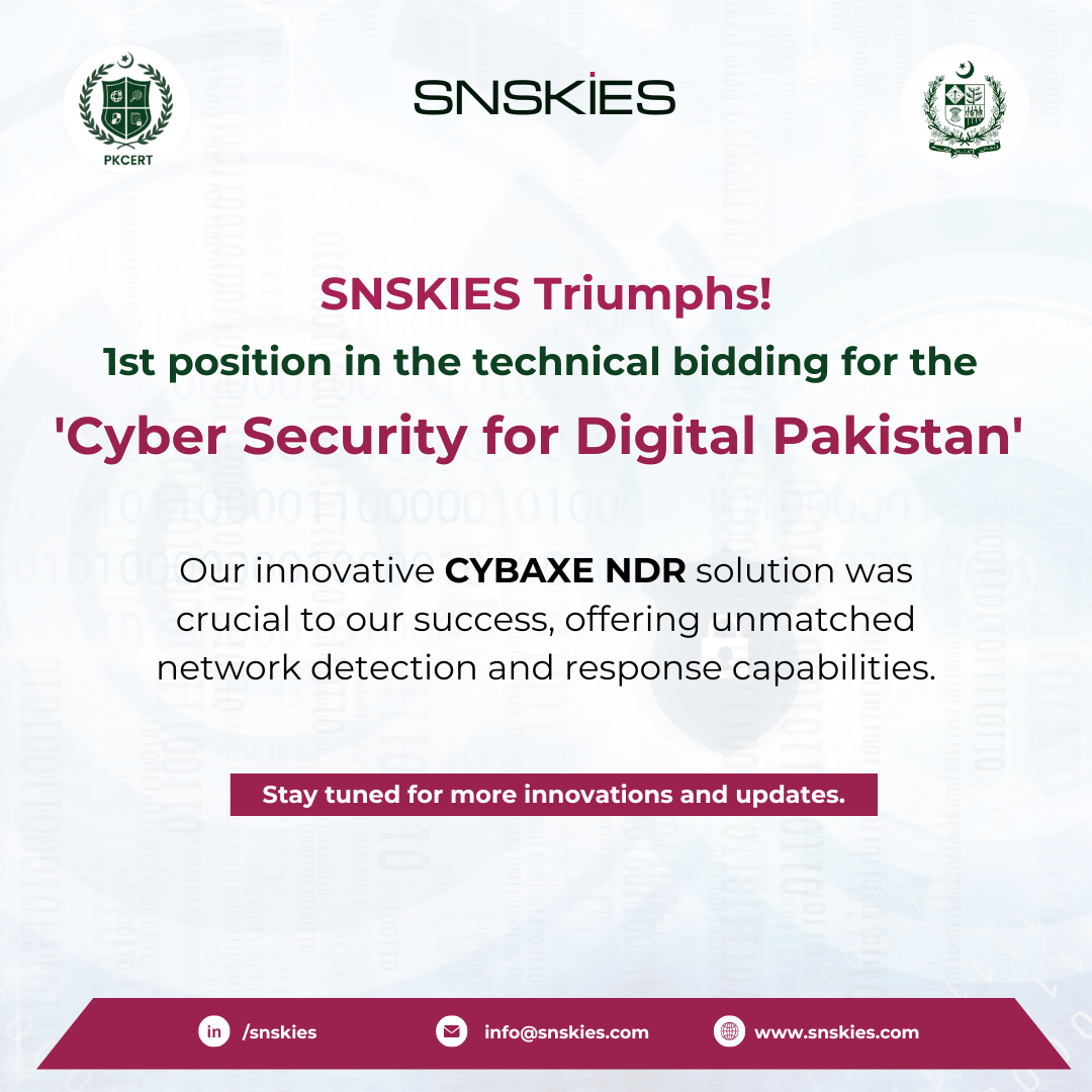 SNSKIES Secures 1st Position in Technical Bidding for ‘Cyber Security for Digital Pakistan’